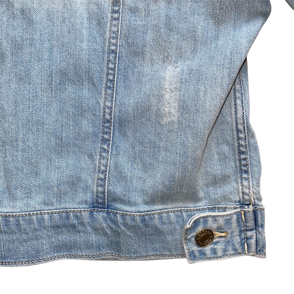 Garage Sky Blue Lightly Distressed Denim Jacket - Picture 5 of 10